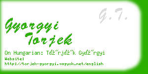 gyorgyi torjek business card